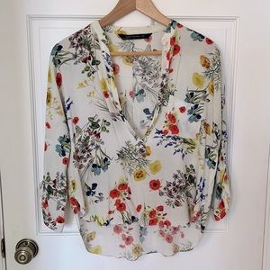 Floral long sleeved blouse